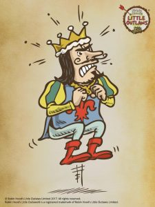 Angry King John character illustration