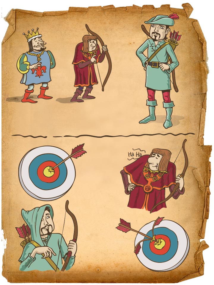 Robin Hood characters from story 1: Robin Hood, who's he?