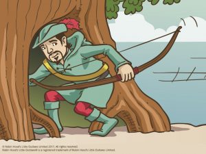 Robin Hood hiding from danger within the Major Oak