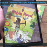 Still frame from the video of the Robin Hood's Little Outlaws augmented reality app