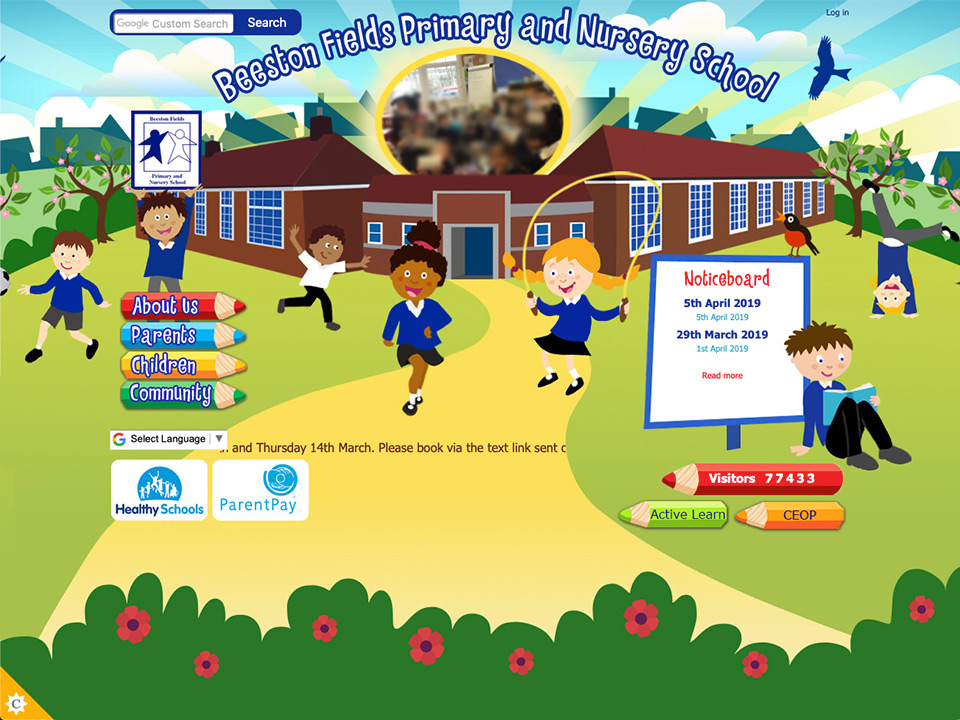 Beeston Fields Primary School website hompage